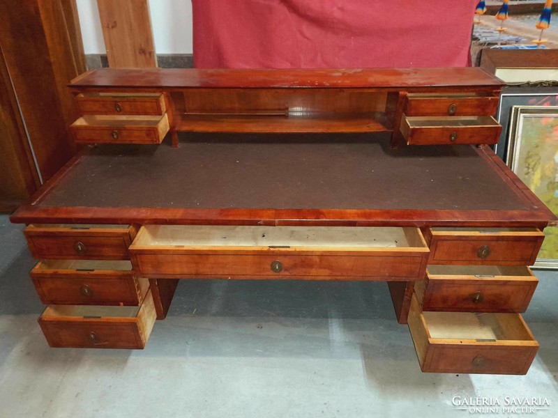 Gigantic-sized Biedermeier desk with cherry veneer