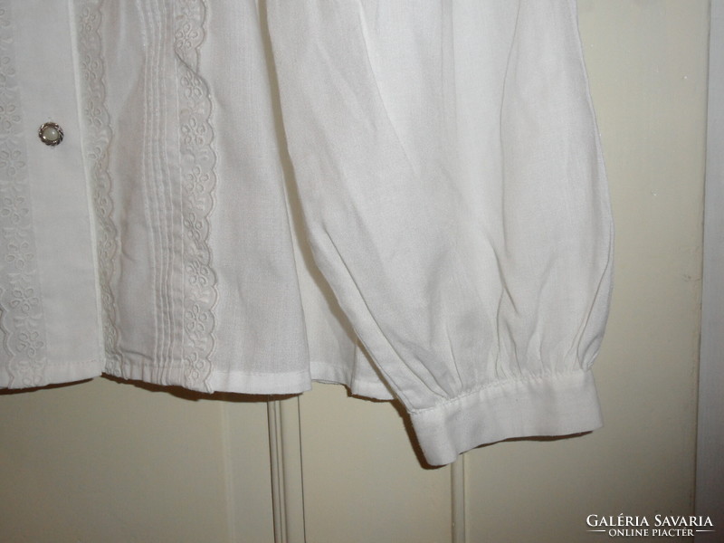 Madeira white women's blouse, top for national costume (m/l)
