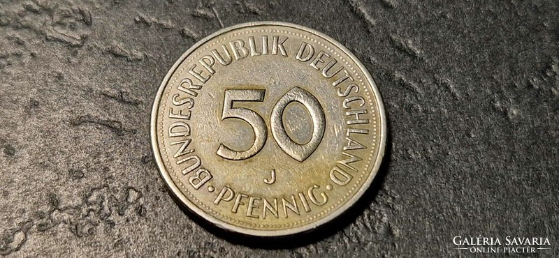 Germany 50 pfennig, 1985, mint mark 