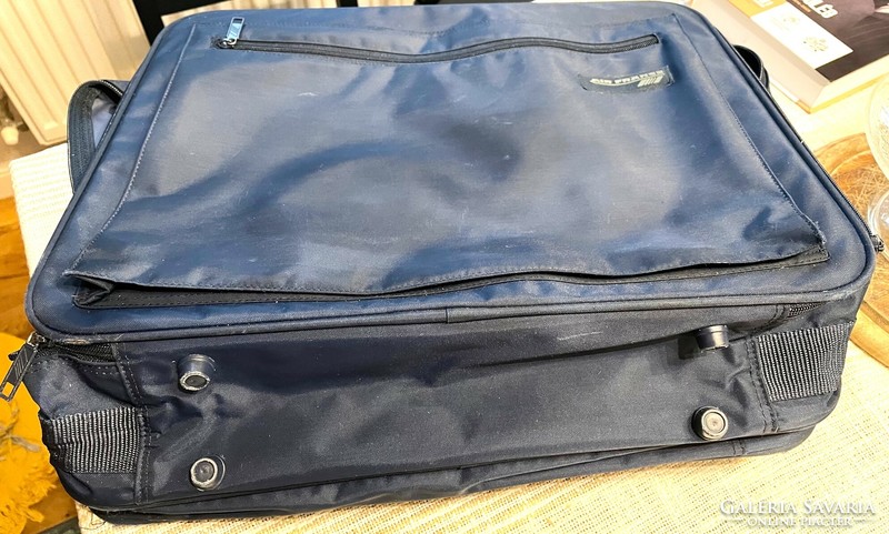 Air france large royal blue travel shoulder bag, pilot bag