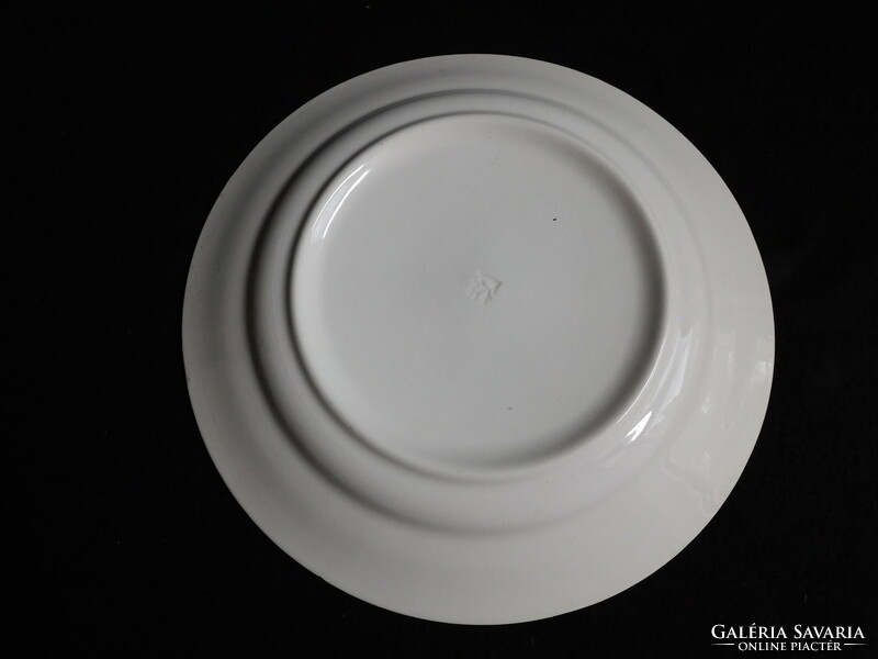 French, winter viable plate with ermine - bourg st. Maurice souvenir - 24 cm