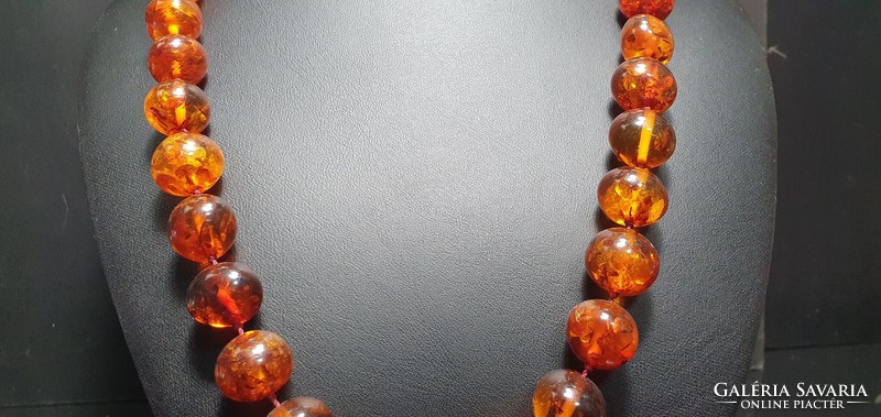 Vintage Russian amber necklace