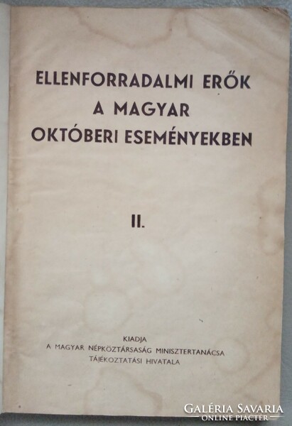 History politics publication of the Council of Ministers of the Hungarian People's Republic counter-revolutionary forces...1956
