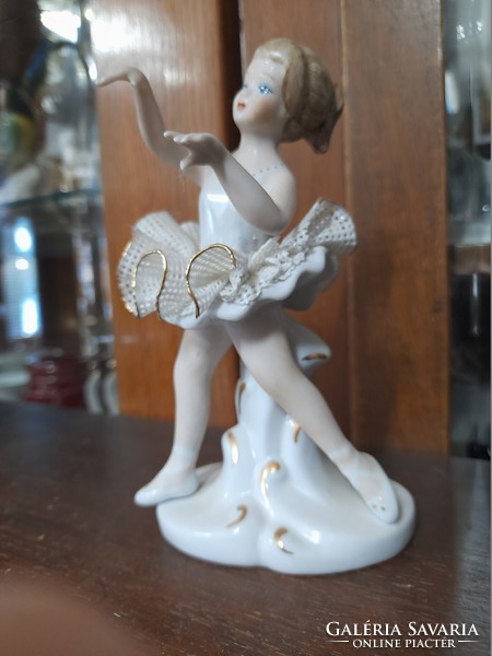 Ballerina, dancing woman porcelain figure.