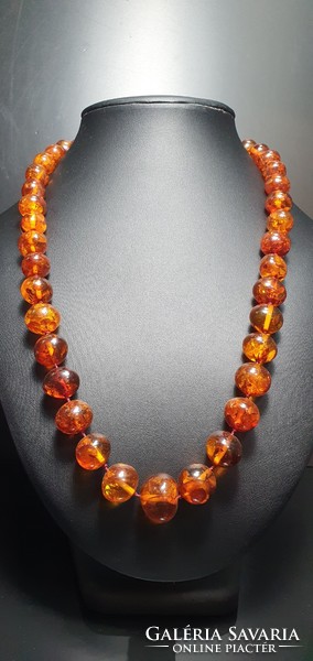 Vintage Russian amber necklace