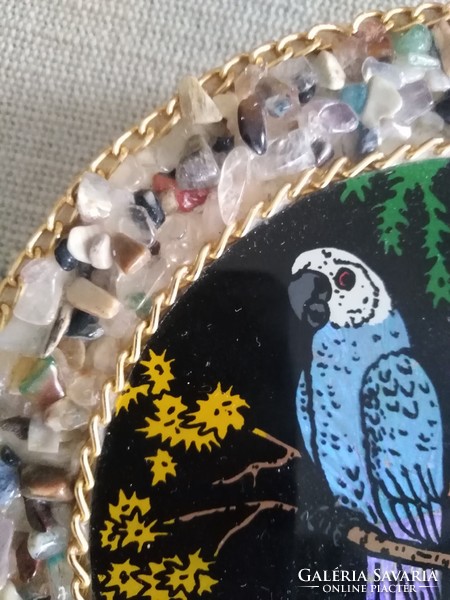 Jewelry box - with minerals, parrots / in an exotic atmosphere