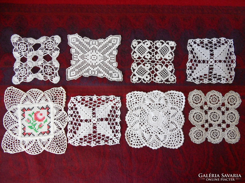 Hand-crocheted lace tablecloth (8 pcs.)