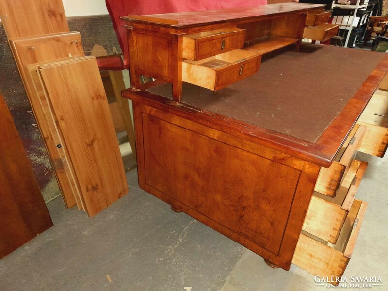 Gigantic-sized Biedermeier desk with cherry veneer
