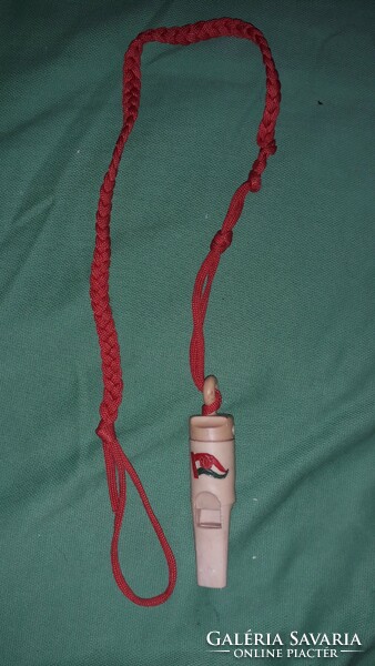 Old 1970s pioneer whistle with cord as pictured