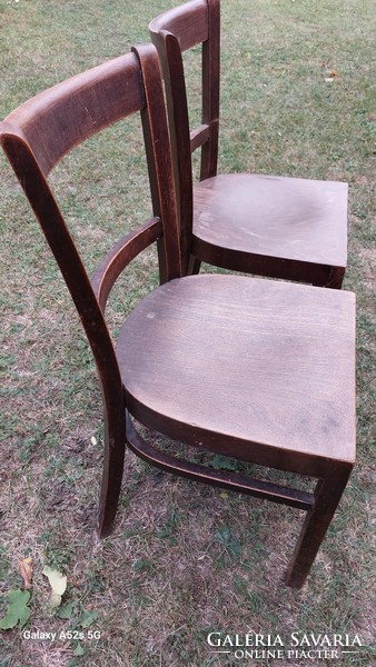 Antik art deco 2 db szép íves támlás szék