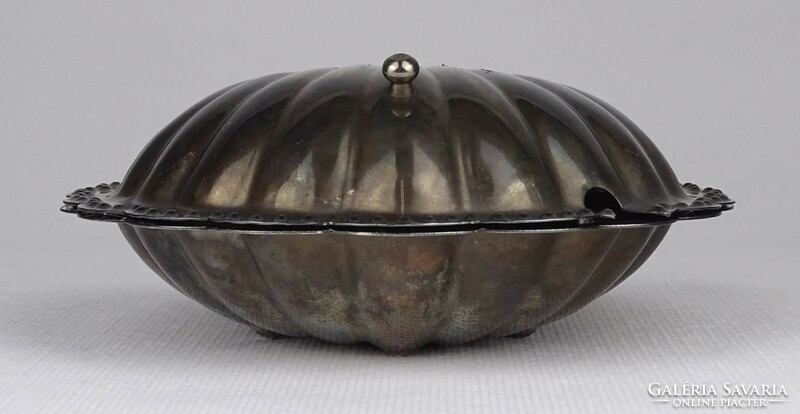 1P196 old silver plated shell shaped metal caviar bowl leonard silver plate hong kong