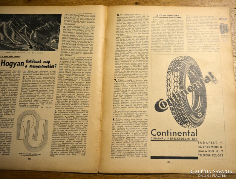 Autó Motor újság 1938 június 15. X.évfolyam 9. szám Méray Adler Mobiloil Zündapp reklámok