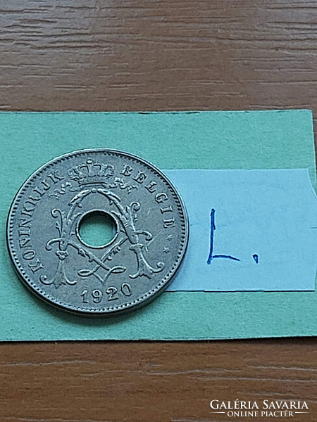 BELGIUM BELGIE 10 CENTIMES 1920 Réz-nikkel, I. Albert király  #L