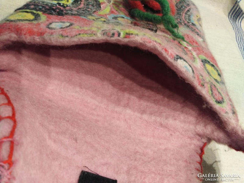 Nemezelt jellegű - női táska /  pink + írattartó