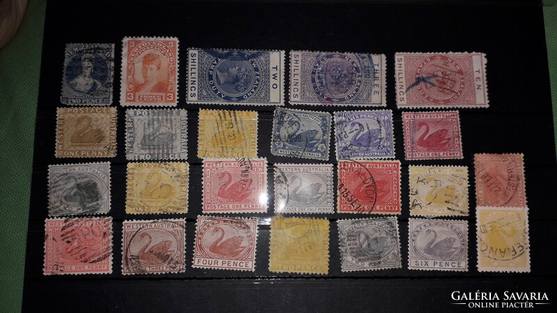 Régi - AUSZTRÁLIA bélyegek 25 db gyűjtőlapon EGYBEN a képek szerint