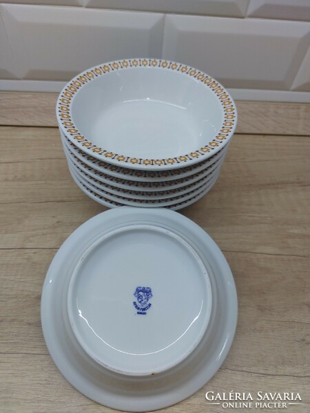 Rare compote bowls with Alföld porcelain terracotta decor