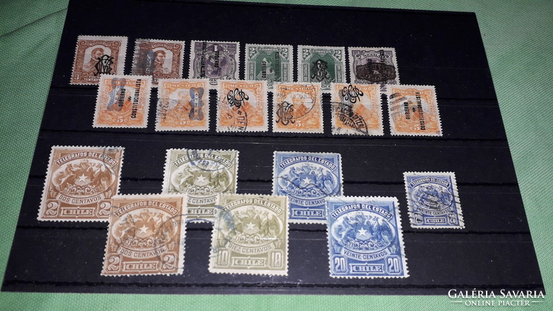 Old - Central and South - American stamps on 19 collector's sheets together as shown in the pictures
