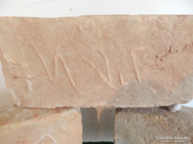 Bricks with antique year and monogram,,1880,,buck,,and the third unknown. No. 6.