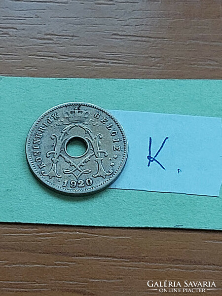 Belgium belgie 5 centimes 1920 copper-nickel, i. King Albert #k