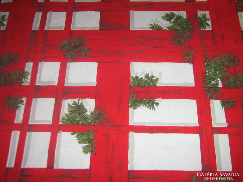 A large tablecloth with a beautiful Christmas pattern