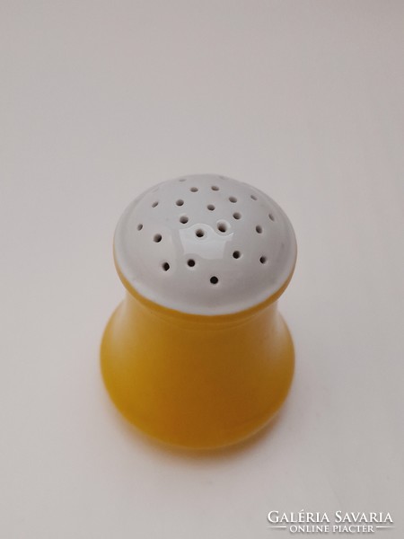 Aquincum porcelán sárga sótartó, asztali sószóró, 6 cm