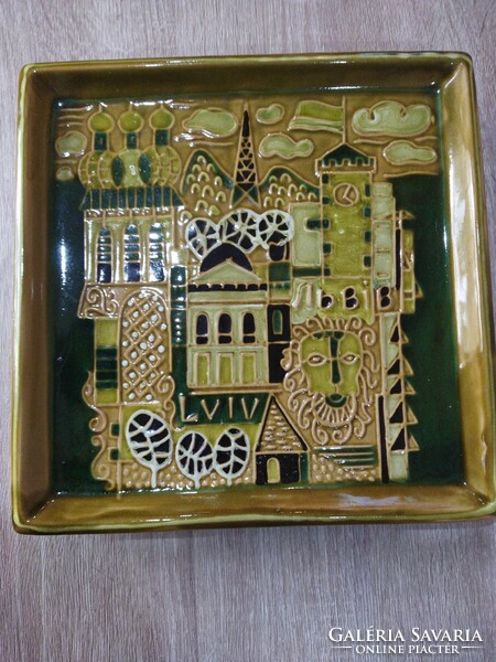 Lviv, Lemberg. Ceramic mural. 28.5 X28.5 Cm