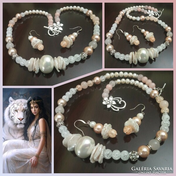 Semi-precious stone - set, almost all jewelry is milled!!!!!