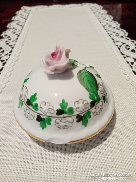 Petrezselyem mintás herendi porcelán teás / kávés készlethez   kanna tető - sérült