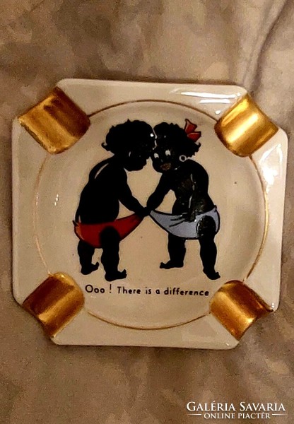 Hand painted ashtray with Negro children.