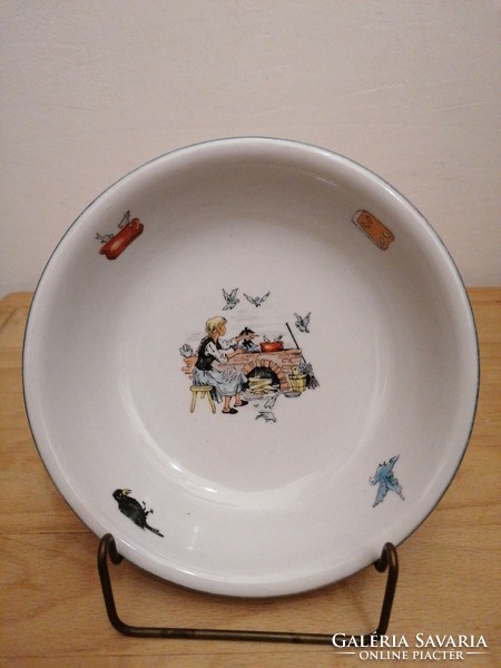 Zsolnay porcelain children's plate Cinderella