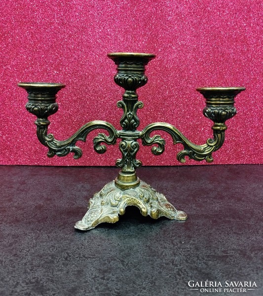 Three-pronged copper candlestick (Italian)