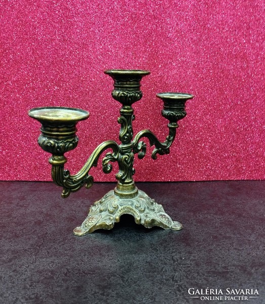 Three-pronged copper candlestick (Italian)