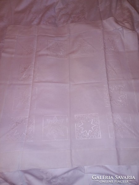 Christmas linen tablecloth