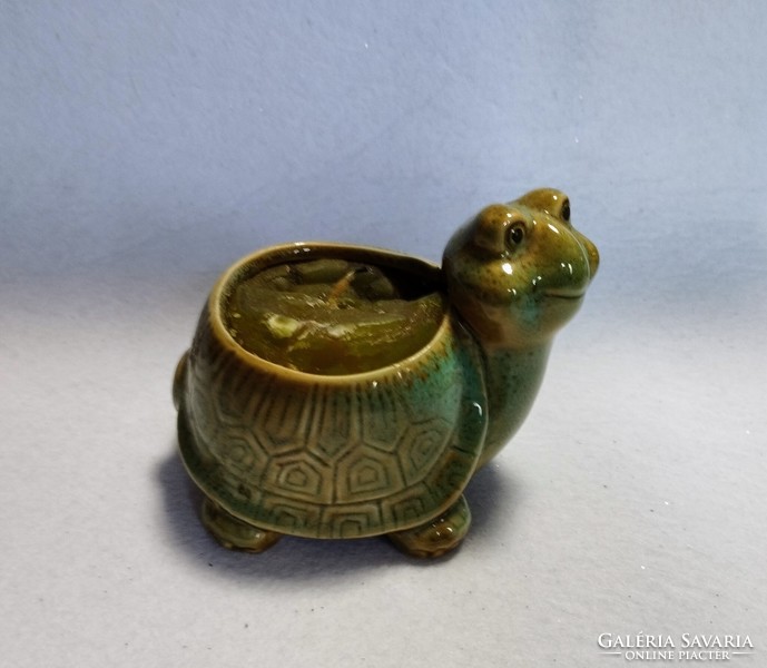 Ceramic turtle candle holder