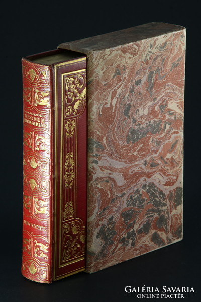 1840 Kalendárium A Császári könyvkötő dúsan aranyozott szignált szattyánbőr kötésében Álomszép darab
