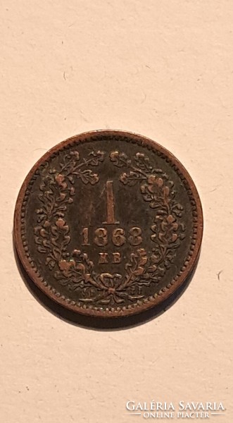 1868 Angyalos Magyar címer 1868 szép állapotú.