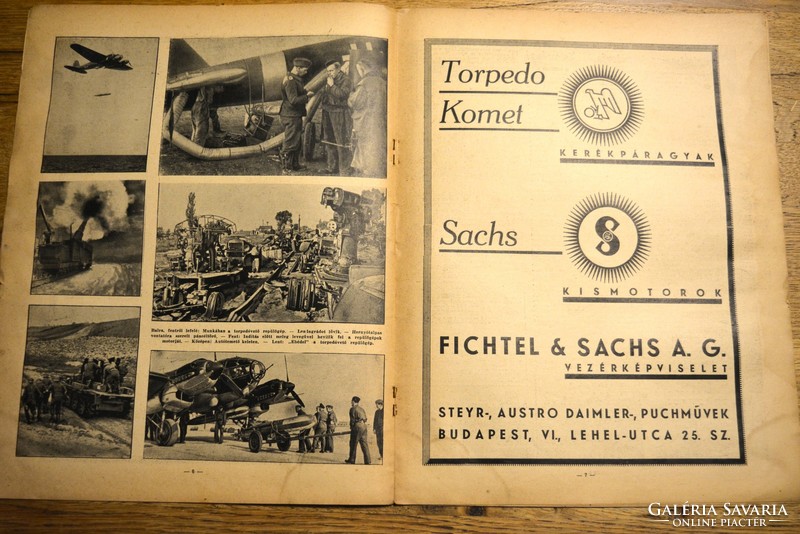 Autó Motor újság 1942 január 15. XIV.évfolyam 1. szám Háborus képekkel Sachs Osram reklám