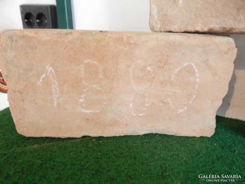 Bricks with antique year and monogram,,1880,,buck,,and the third unknown. No. 6.