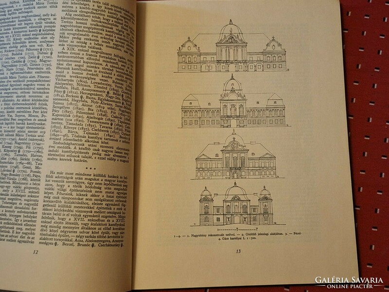 Hungarian castles Jenő Rados 1931 in four languages! Very nice condition!