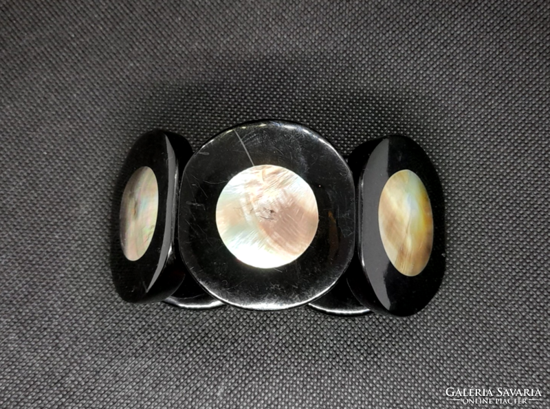 Art deco bracelet with mother-of-pearl inlay