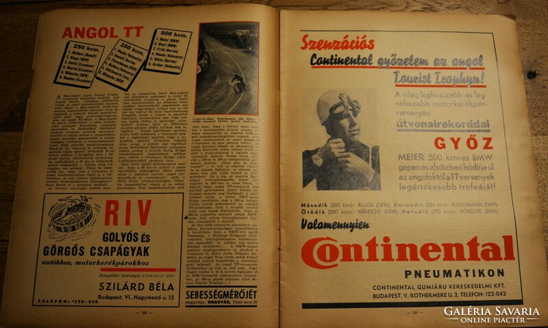 Car motor newspaper 1939 July 1. Xi. Year 10. Issue folk motor, cordatic, riv advertisement