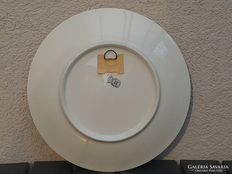 Marked porcelain wall plate