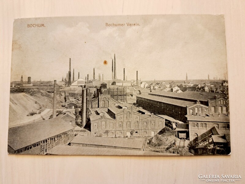 Bochum steel factory 1915, old, antique postcard