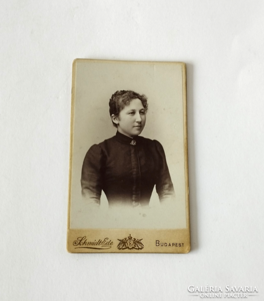 Antique Hungarian cdv/business card/hard back photo female portrait 1896