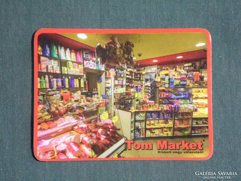 Kártyanaptár, Tom Market élelmiszer üzletek,Pécs, 2014