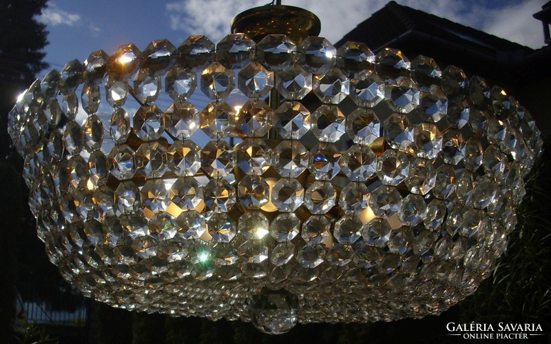 Bécsi kosár kerek kristály csillár 62cm átmérő 13égős kristálycsillár
