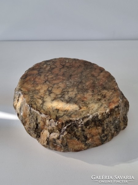 Régi kézműves ásvány / kő hamutartó -20 cm
