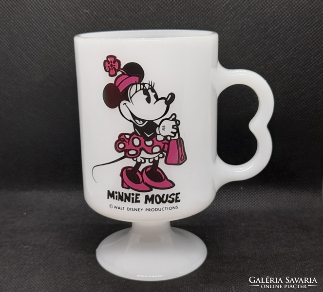 Retro disney milk glass hot chocolate mug - minnie mouse -
