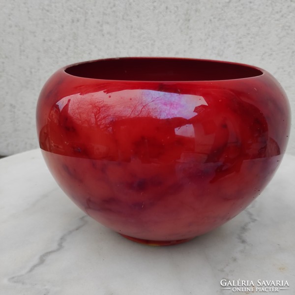 Zsolnay ox blood eosin antique pot! Beautiful colored zsolnay pottery.