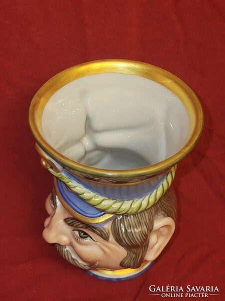 Antique hussar decorative cup from Herend is a rarity